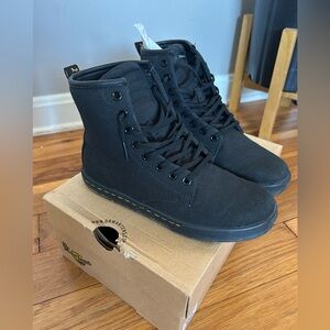 Dr. Martens Sheridan Black Canvas Boots